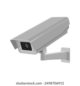 Cctv security camera illustration vector isolated on white background. Security camera vector illustration. Outdoor Security camera. CCTV, secure, monitoring concept.