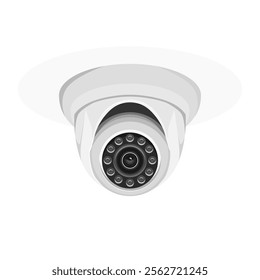cctv security camera illustration vector isolated on white background. Security camera vector illustration. Outdoor Security camera. CCTV, secure, monitoring concept.