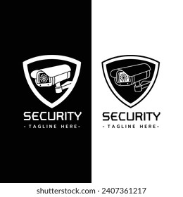 CCTV Security Camera Logo icon isolated on white background vector illustration, Surveillance Protection, CCTV Guard symbol concept