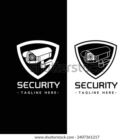 CCTV Security Camera Logo icon isolated on white background vector illustration, Surveillance Protection, CCTV Guard symbol concept