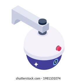 Cctv  security camera, surveillance eye icon in isometric style 