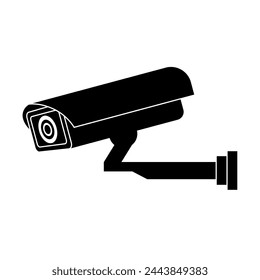 CCTV Security Camera or Surveillance Camera Icon Symbol. Vector Illustration. 