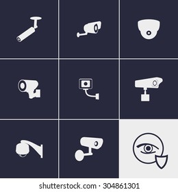 CCTV, security camera, surveillance icons