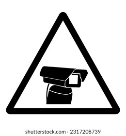Signo de símbolo de cámara de seguridad de CCTV, Ilustración de vectores, aislamiento de la etiqueta de fondo blanco .EPS10