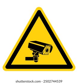 Señal del símbolo de la cámara de seguridad del CCTV, Ilustración vectorial, aislado en la etiqueta blanca del fondo .EPS10