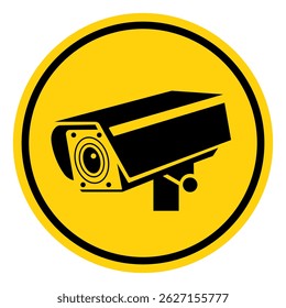 Signal de symbole de caméra de sécurité de vidéosurveillance, Illustration vectorielle, isoler sur fond blanc Label.EPS10