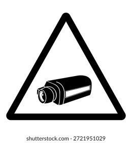 Señal del símbolo de la cámara de seguridad del CCTV, Ilustración vectorial, aislado en la etiqueta blanca del fondo .EPS10