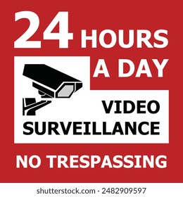 CCTV security sign security camera sign vector