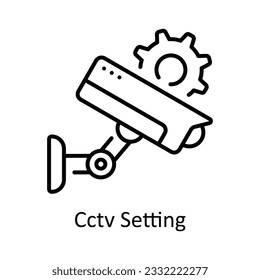 Ilustración de diseño de iconos de esquema de configuración de Cctv. Símbolo de reparación y mantenimiento del hogar en el archivo EPS 10 de fondo blanco
