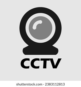 CCTV shape design with black and gray colors, suitable for use as website components, logos and others