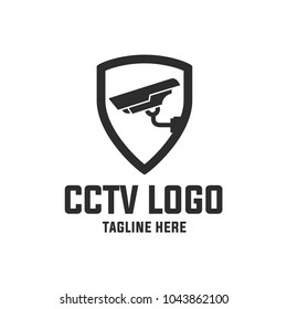 Cctv and Shield illustration vector design, logo icon