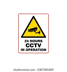 Signo CCTV vector clipart del símbolo de cámara de seguridad vector, pegatina de carteles de vigilancia protectora.