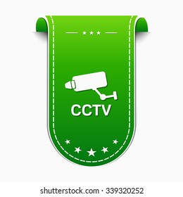 CCTV Sign Green Vector Icon Design