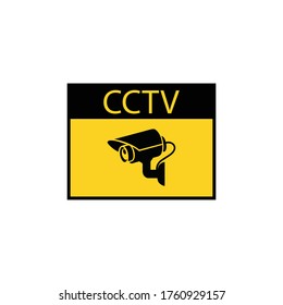 cctv sign icon, security camera stickers. vector illustration