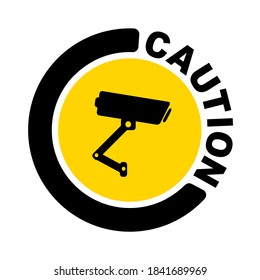 signo cctv en fondo blanco