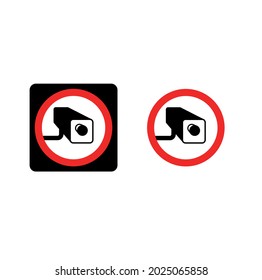 cctv sign, cctv in operation sign, cctv camera vector image, security camera illustration symbol. Safety video sign, warning concept in vector