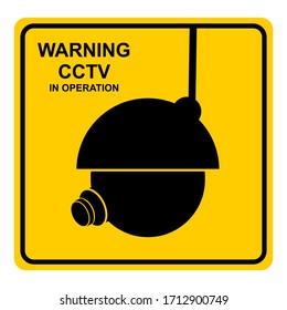 Cctv Sign Security Camera Sticker Vector Stock Vector (Royalty Free ...