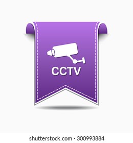 CCTV Sign Violet Vector Icon Design