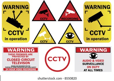 CCTV signs and warnings - check my gallery for other CCTV pack or JPEG file directly