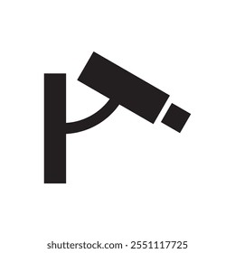 CCTV silhouette flat icon vector design illustration, spy carema, camera monitor flat icon, cyber control icon design illustration, isolated on white background. 