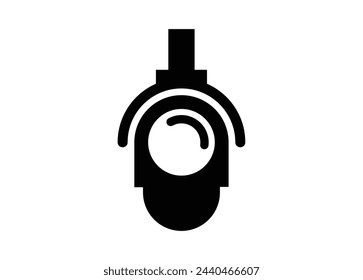 CCTV. Simple illustration in black and white.