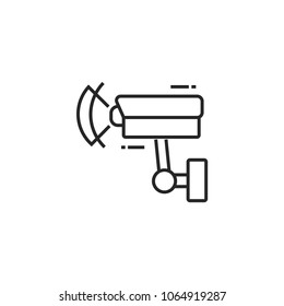 CCTV Simple Line Vector Icon