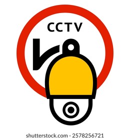 CCTV sticker, video surveillance, vector sticker