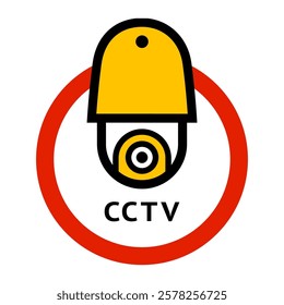 CCTV sticker, video surveillance, vector sticker