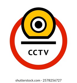 CCTV sticker, video surveillance, vector sticker