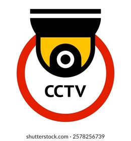 CCTV sticker, video surveillance, vector sticker