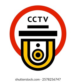 CCTV sticker, video surveillance, vector sticker