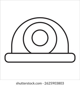 CCTV stock icon outline vector