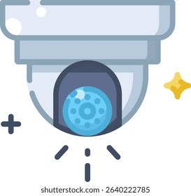 CCTV surveillance camera icon for security, monitoring, and property protection themes. Great for security or smart home illustrations.