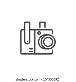 cctv, surveillance camera outline icon. linear style sign for mobile concept and web design. Home security camera simple line vector icon. Symbol, logo illustration. Pixel perfect vector graphics