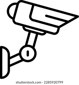 CCTV, surveillance camera thin line icon. Security, protection, video control system. Modern vector illustration  - Shutterstock ID 2285920799