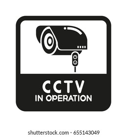 CCTV, surveillance camera warning symbol