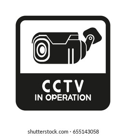 CCTV, surveillance camera warning symbol