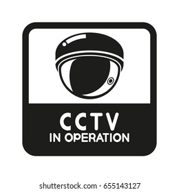 CCTV, surveillance camera warning symbol