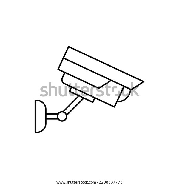 Cctv Surveillance Icon Line Style Icon Stock Vector (Royalty Free ...