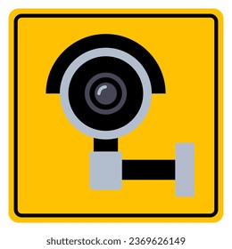 Signo de símbolo CCTV, Ilustración vectorial, aislamiento en la etiqueta de fondo blanco .EPS10