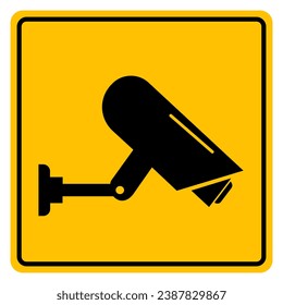 Signo de símbolo CCTV, Ilustración vectorial, aislamiento en la etiqueta de fondo blanco .EPS10