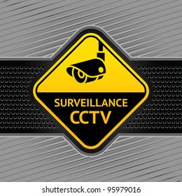 Cctv Symbol Under Construction, Camera Surveillance Sign