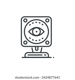 Cctv system icon, vector illustration