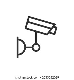 CCTV thin line icon. Symbol in trendy outline style. Premium design for web and apps. Perfect for UI. 