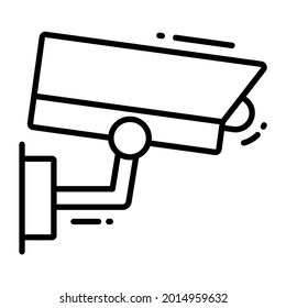 cctv trendige Symbol, Linienstil einzeln auf weißem Hintergrund. Symbol für Ihr Webdesign, Logo, App, UI.