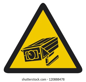 CCTV triangle symbols (camera surveillance sign)