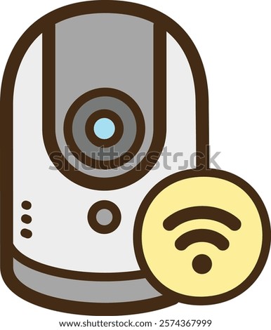 Cctv vector doodle illustration and graphic