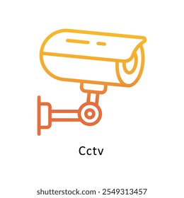 Ícone de contorno de gradiente de vetor Cctv. Arquivo Eps 10