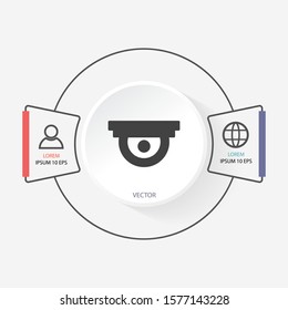 CCTV Vector icon . Lorem Ipsum Illustration design
