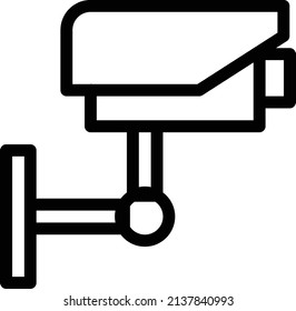 CCTV vector illustration isolated on a transparent background. storke vector icons for concept or web graphics.